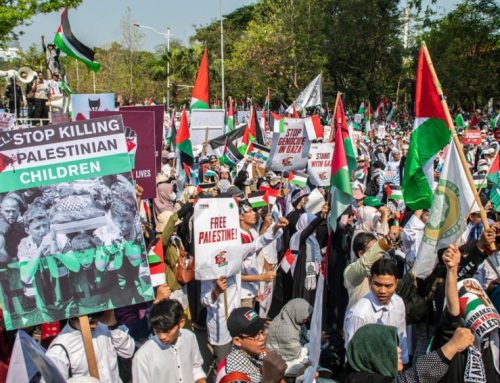 Aksi Sumpah Pemuda Indonesia Lawan Pembantaian di Palestina